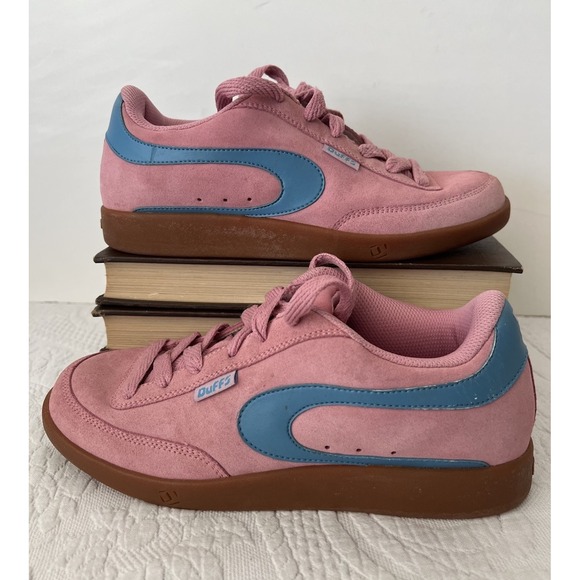 Duff's Shoes - Vintage Duff's Matt Hensley The Gambler Light Pink Blue Y2K Skate Shoes Size 9